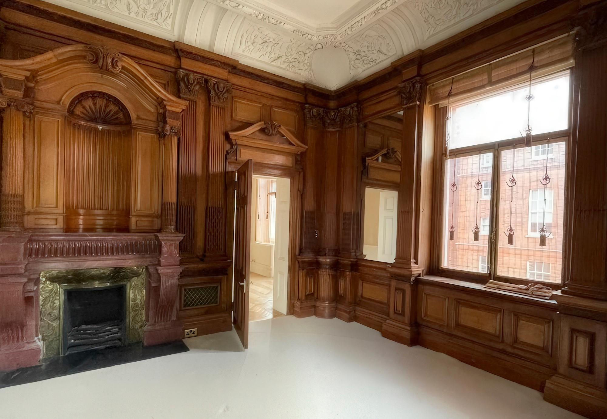 Late 19th Century George Trollope & Sons fireplace & room, Paris Exhibition 1878 Gold Medal Winner For Sale