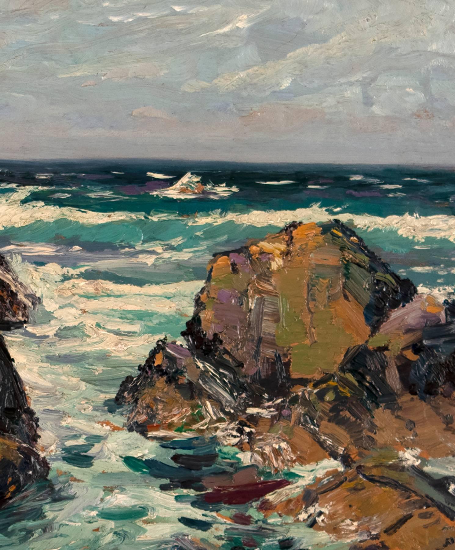 Untitled (Seascape) - American Impressionist Painting by George Turland
