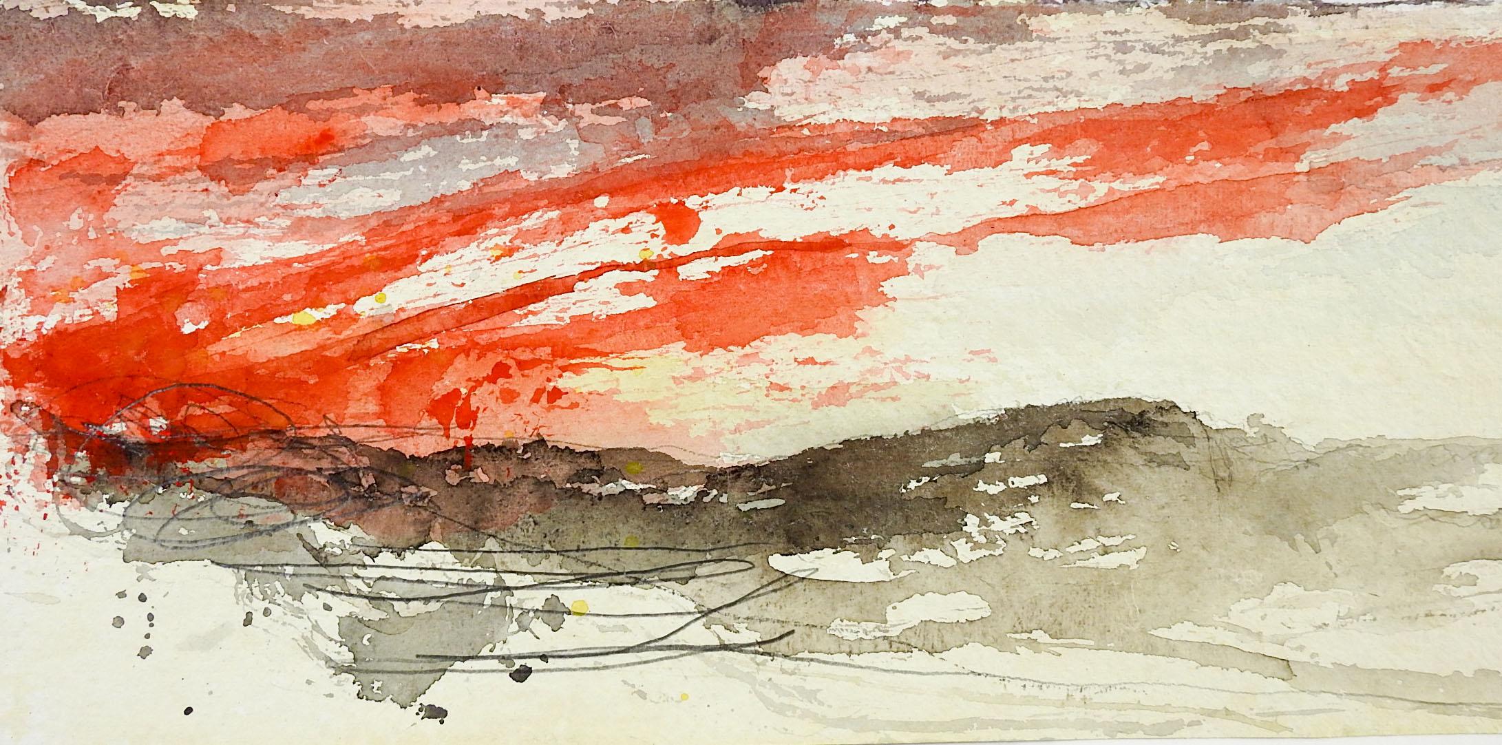 Américain Peinture de paysage abstraite de George Turner en vente