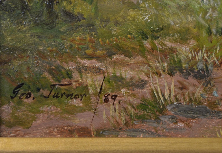 19th Century Derbyshire landscape oil painting of a harvest For Sale 3