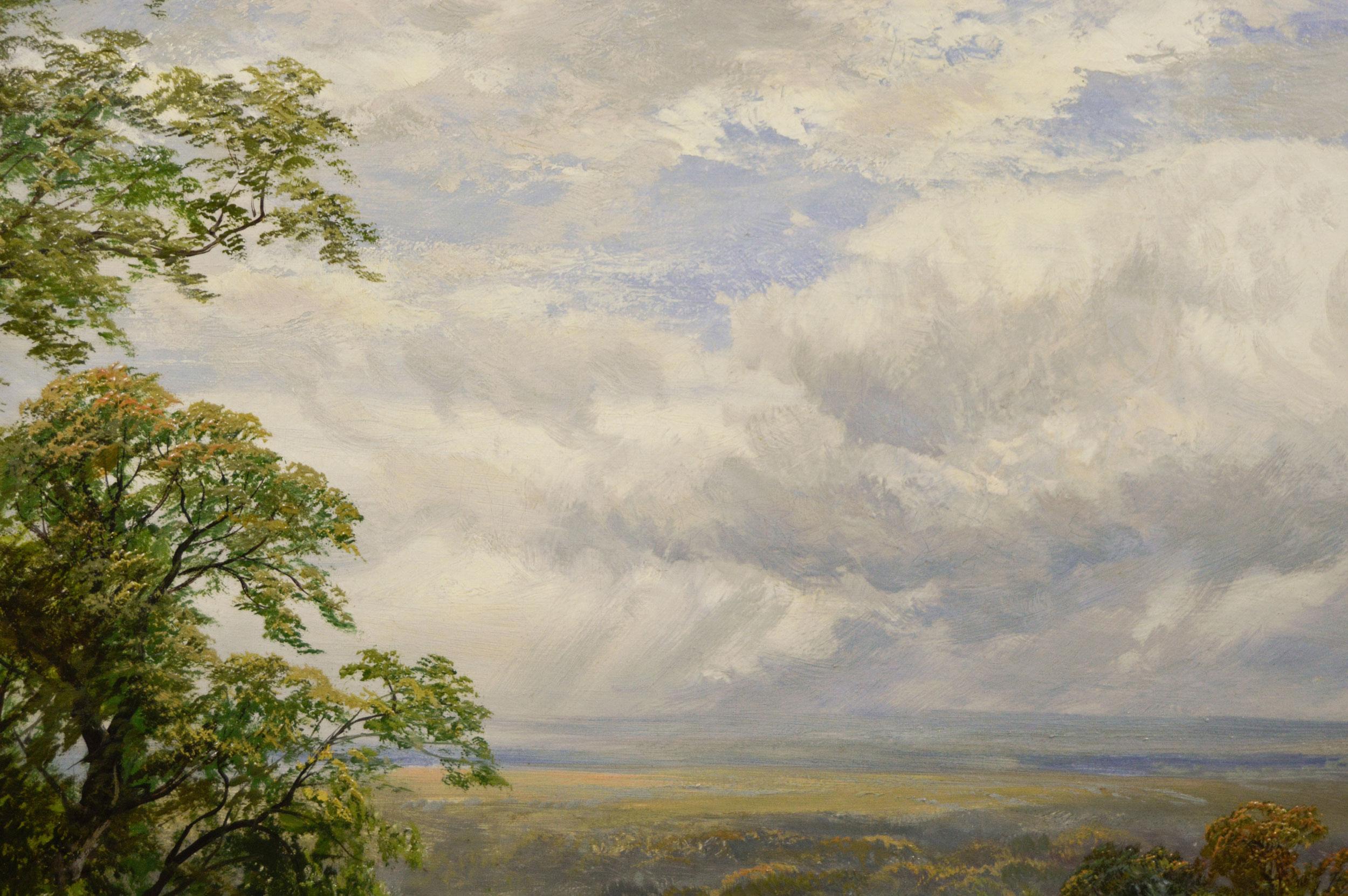 George Turner 
Britannico, (1843-1910)
Raccolta vicino a Barrow-on-Trent
Olio su tela, firmato e datato (18)86, ulteriormente iscritto verso
Dimensioni dell'immagine: 19,25 pollici x 29,25 pollici 
Dimensioni comprensive di cornice: 26,5 pollici x