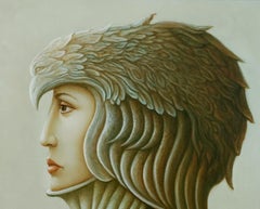 Bird Lady  30x26" Framed