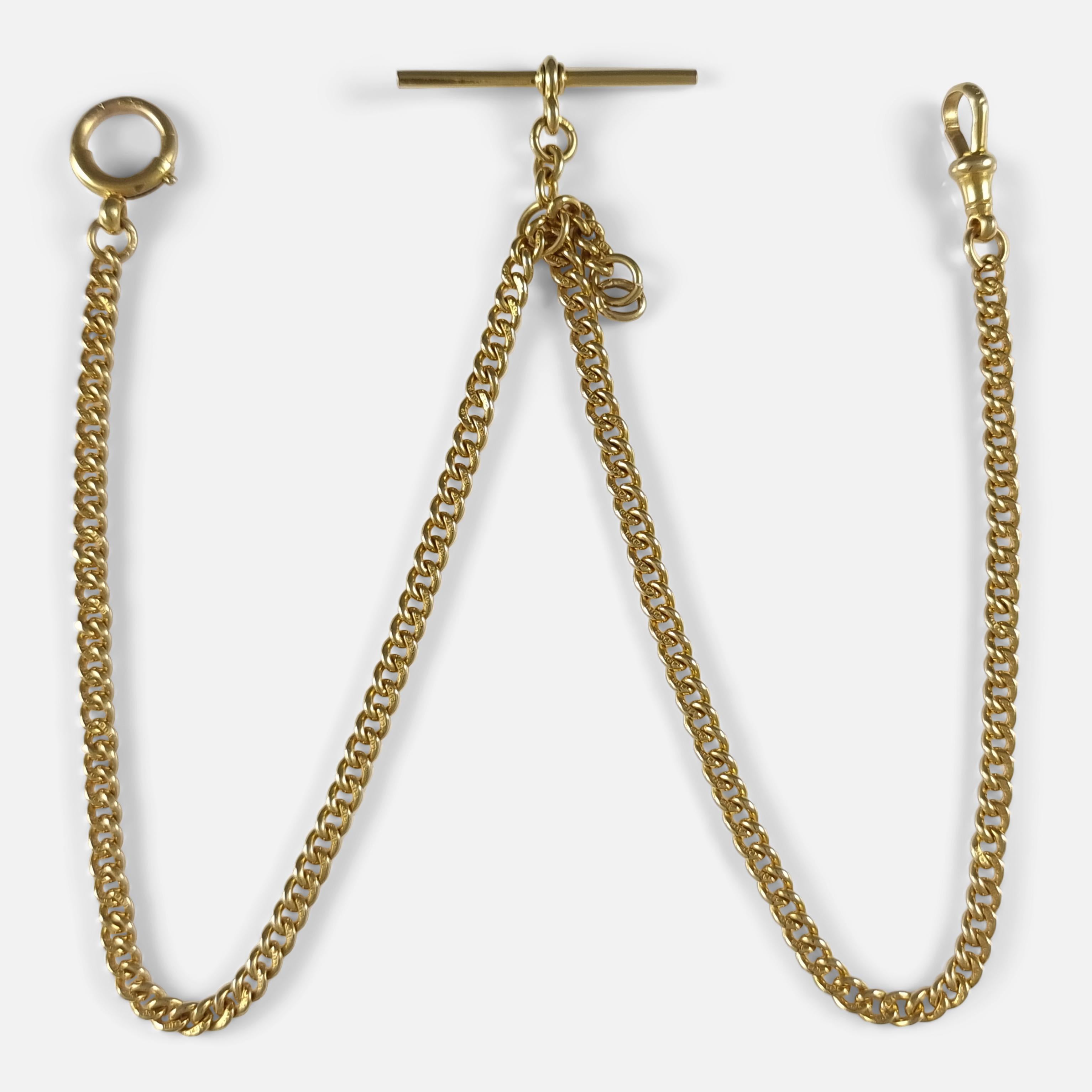 18 Karat Gold Albert-Uhrkette von George V., 1925 für Damen oder Herren