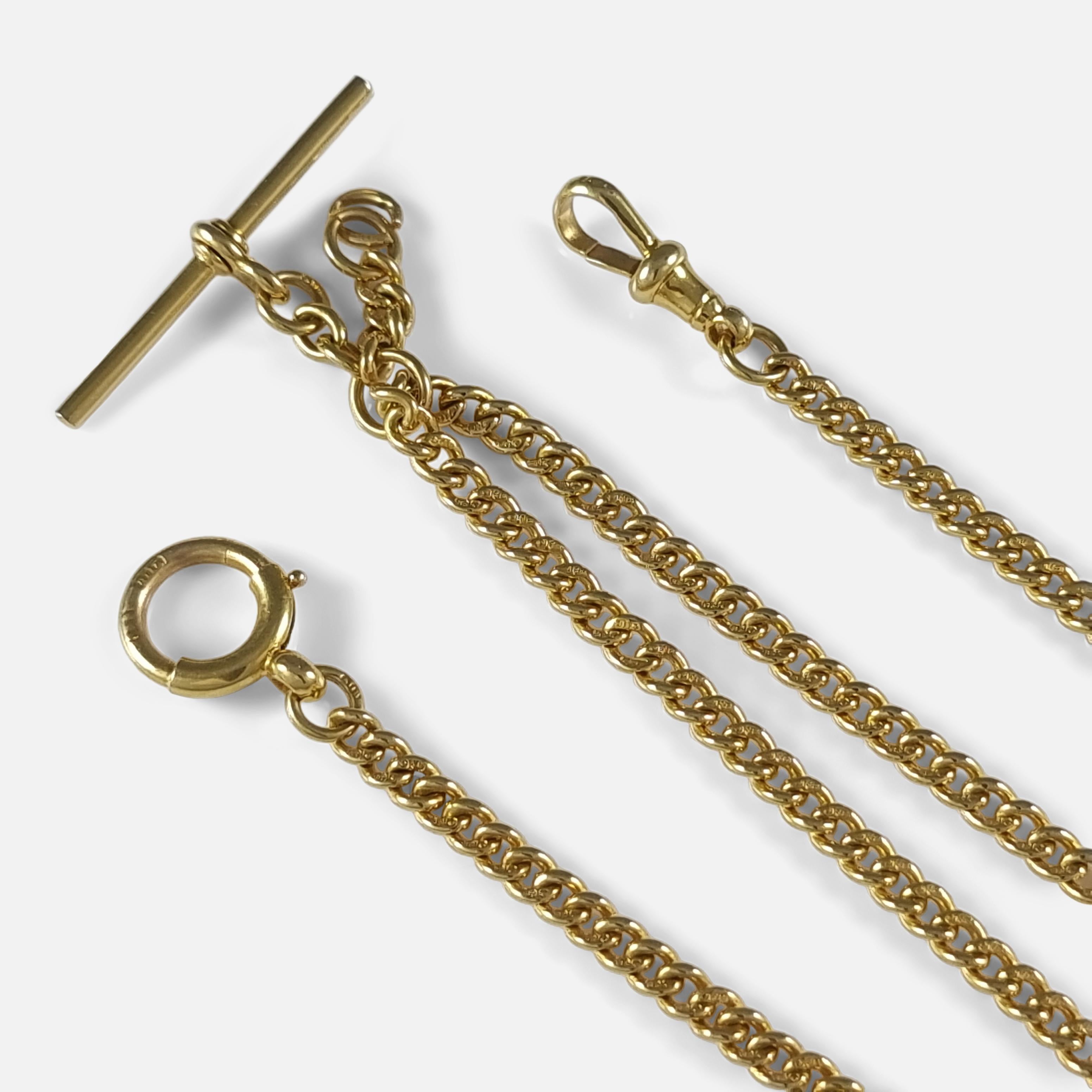 18 Karat Gold Albert-Uhrkette von George V., 1925 2