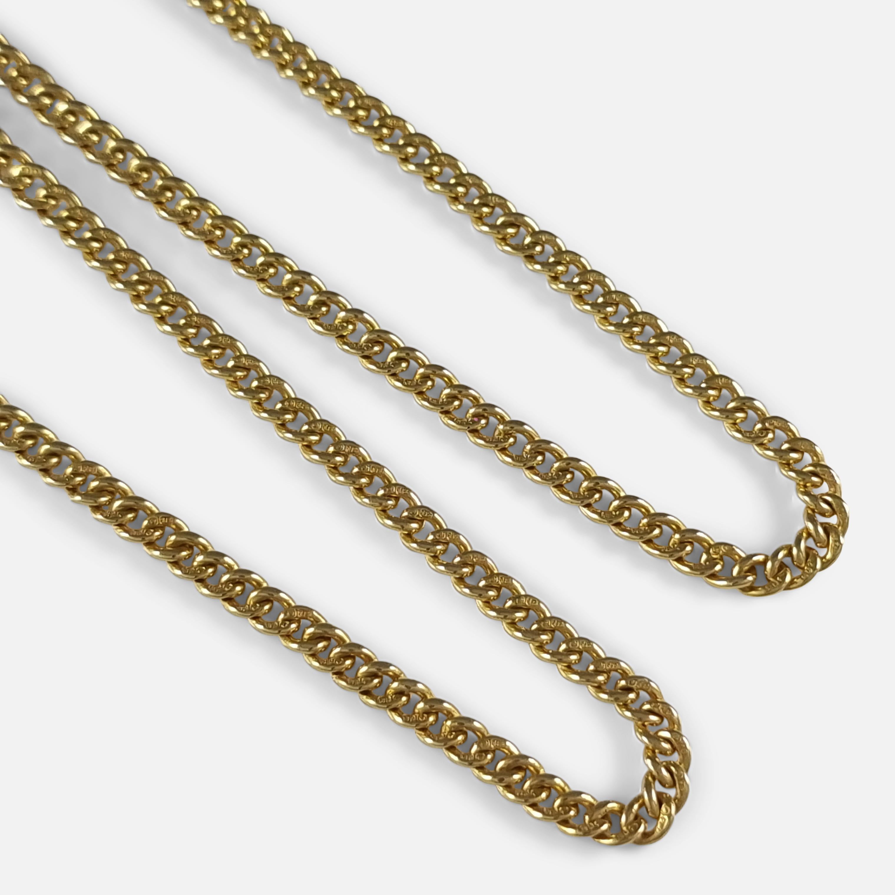 18 Karat Gold Albert-Uhrkette von George V., 1925 3