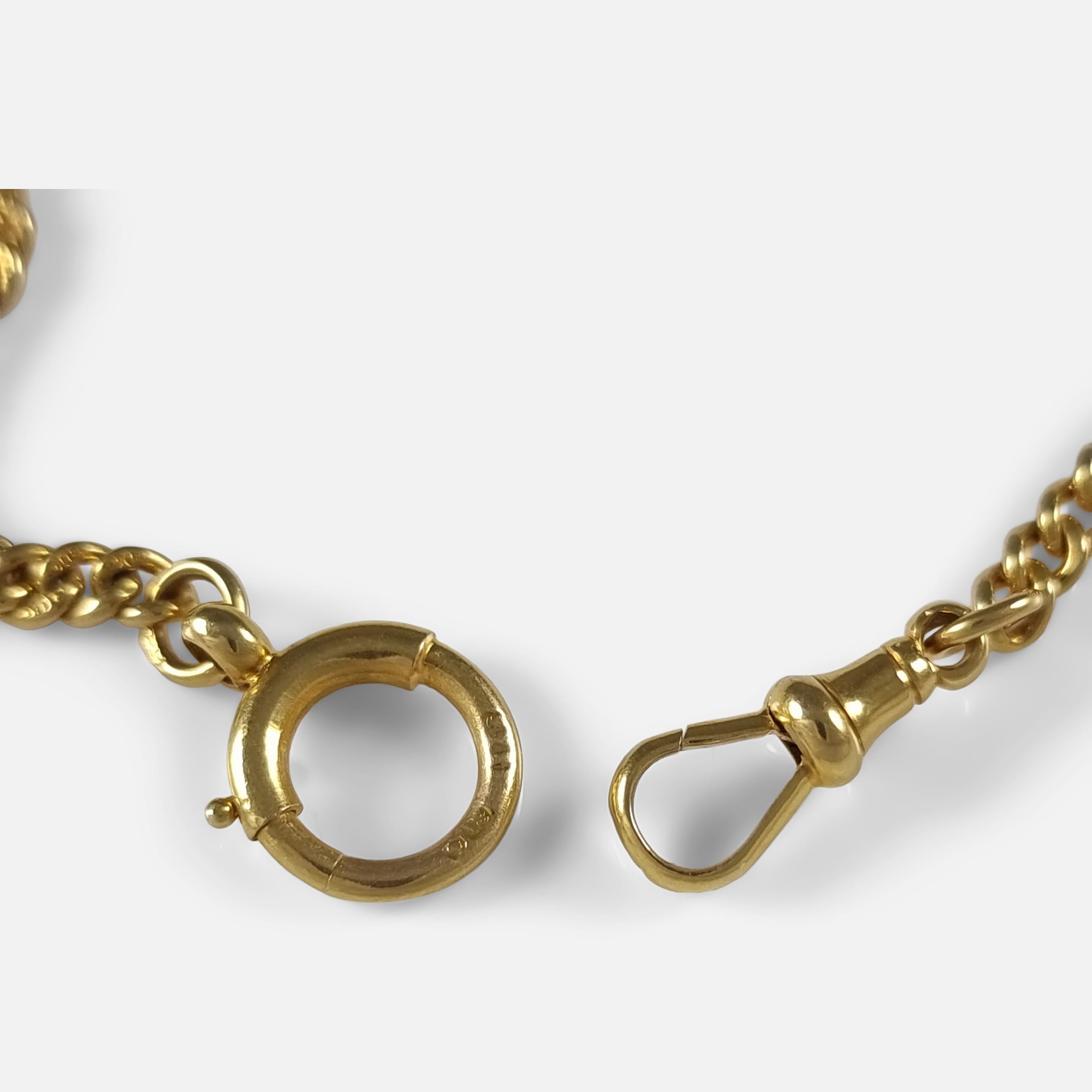 18 Karat Gold Albert-Uhrkette von George V., 1925 4