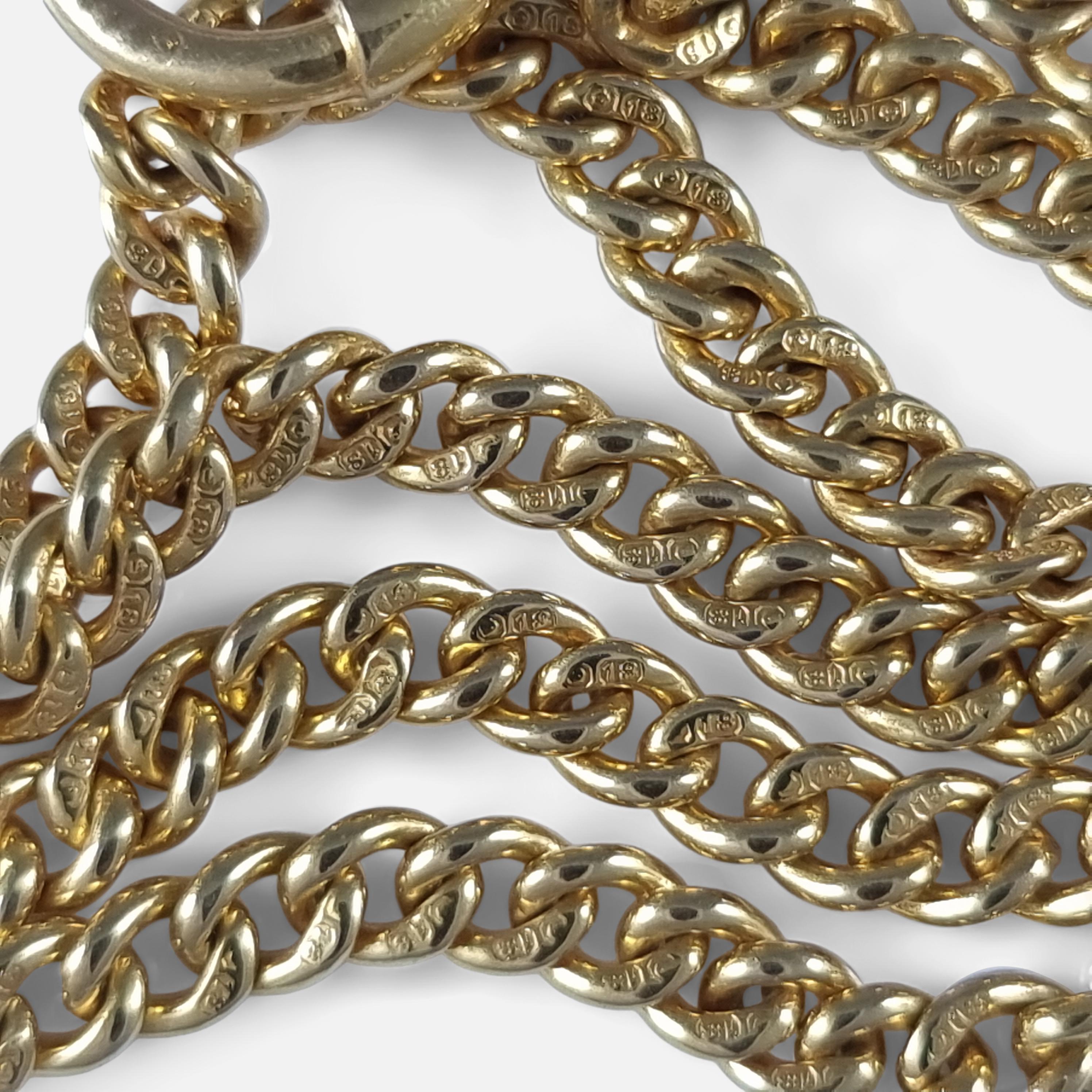 18 Karat Gold Albert-Uhrkette von George V., 1925 5