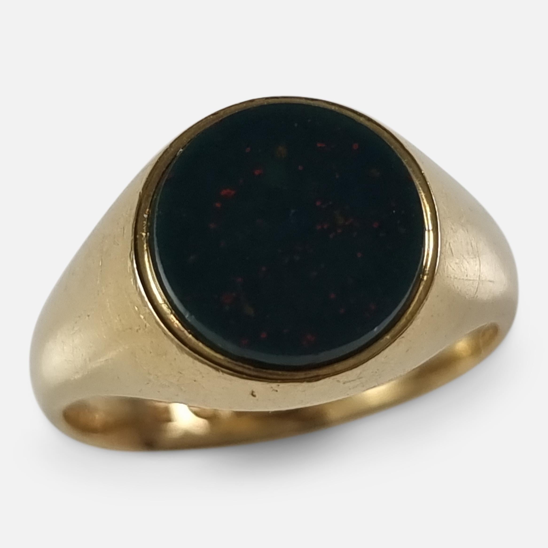 George V 18ct Gold Bloodstone Signet Ring, 1917 6