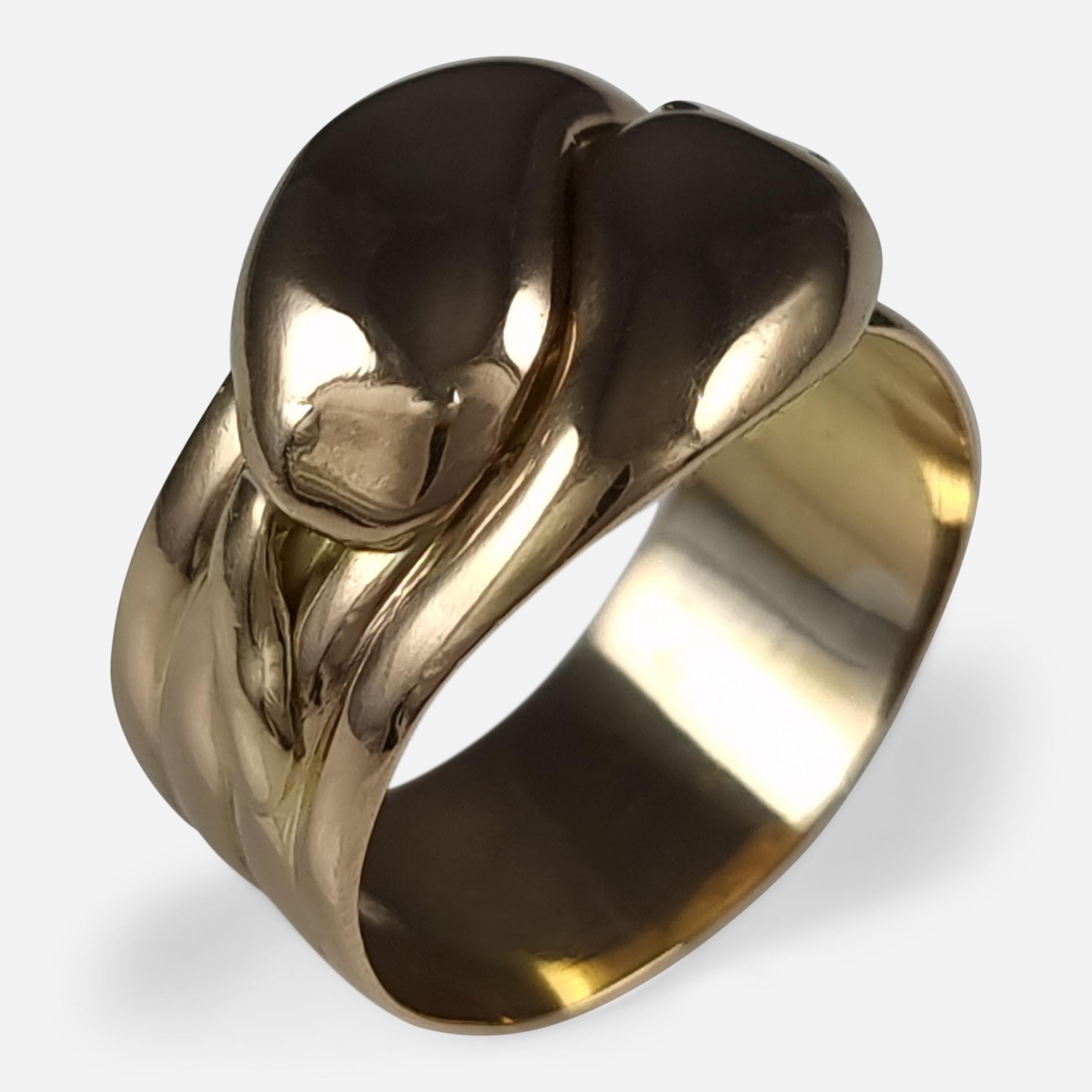 George V 18ct Gold Double Snake Ring - 1917 For Sale 8