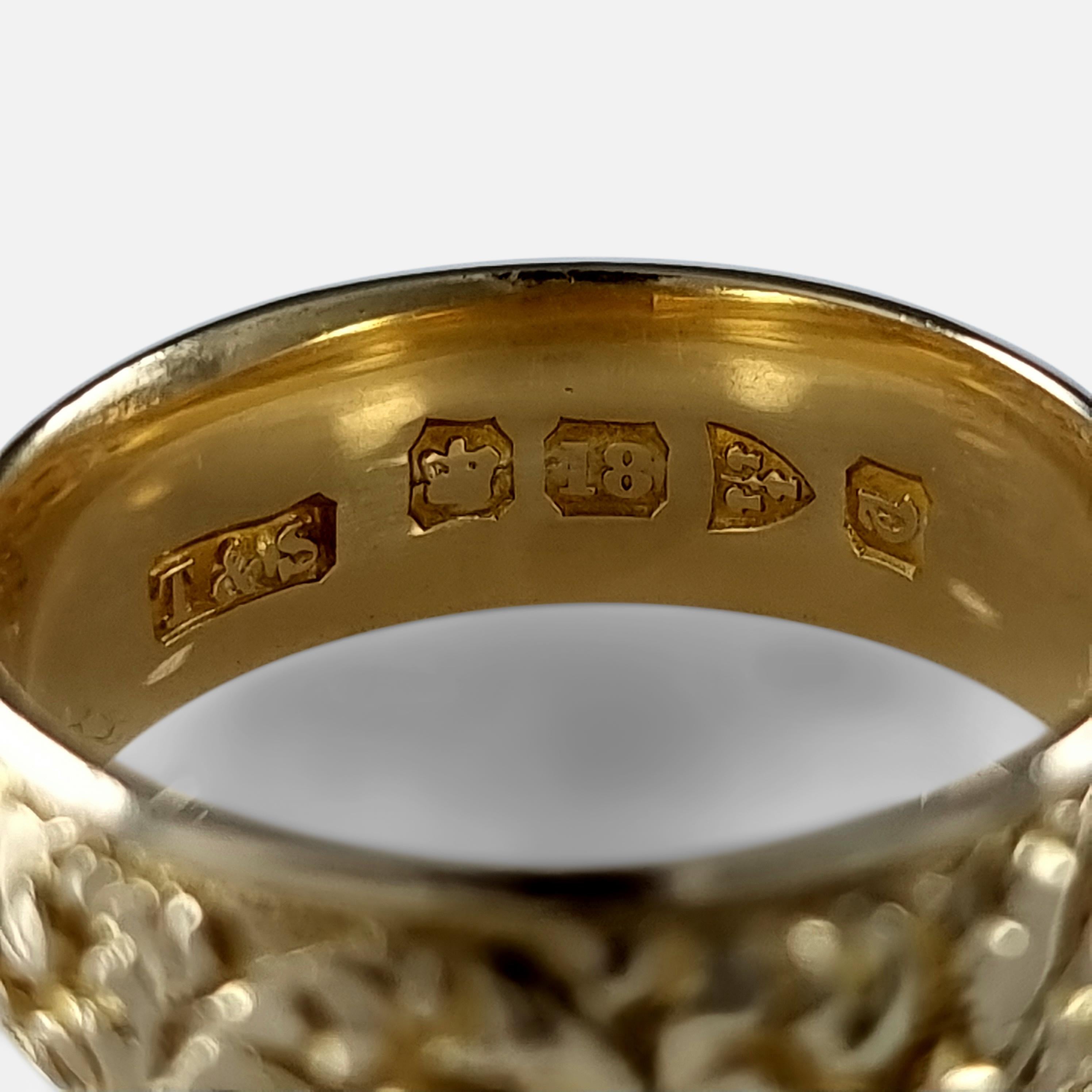 George V 18 Carat Gold Engraved Keeper Ring, 1926 5