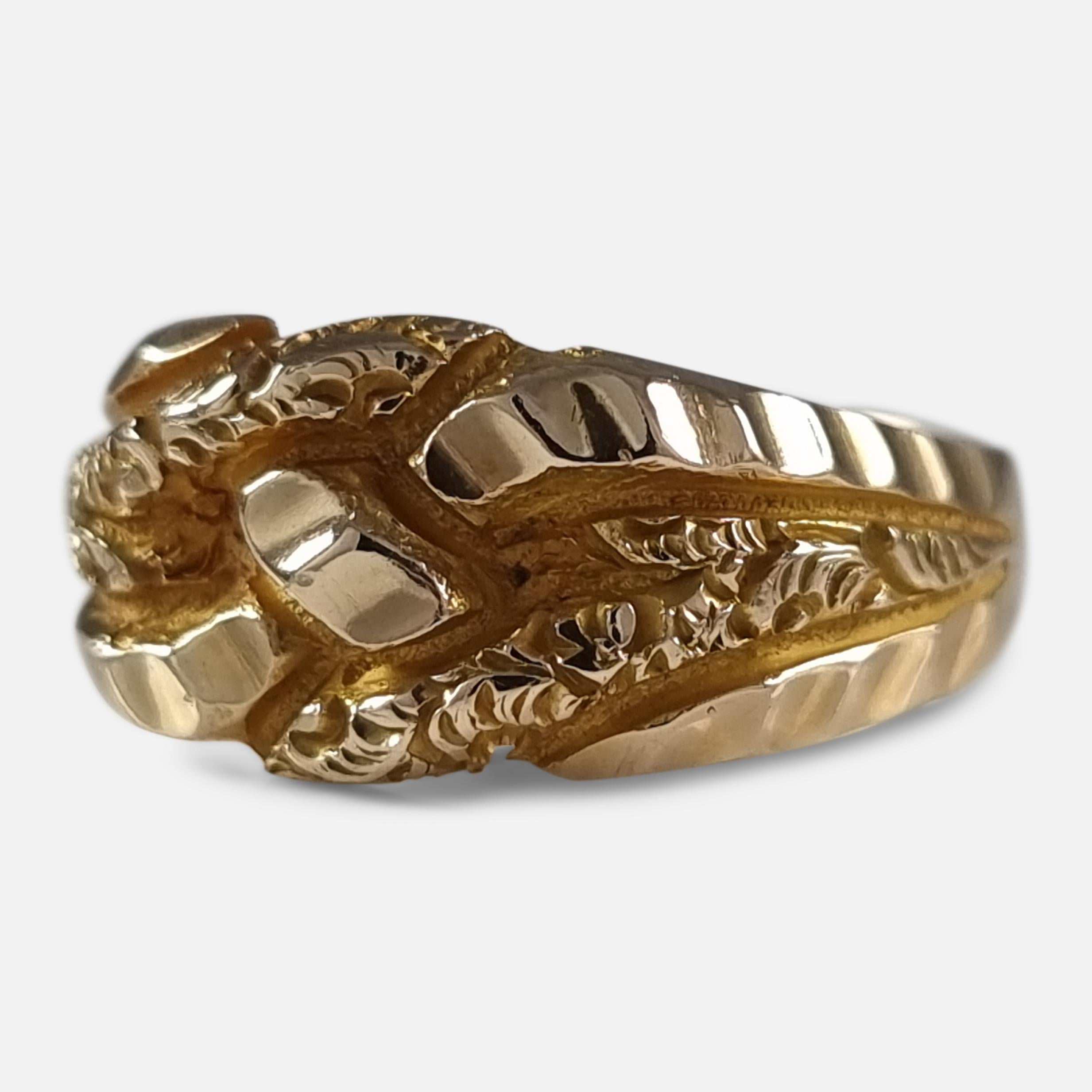 George V. 18 Karat Gold Keeper-Ring, 1915 im Angebot 6