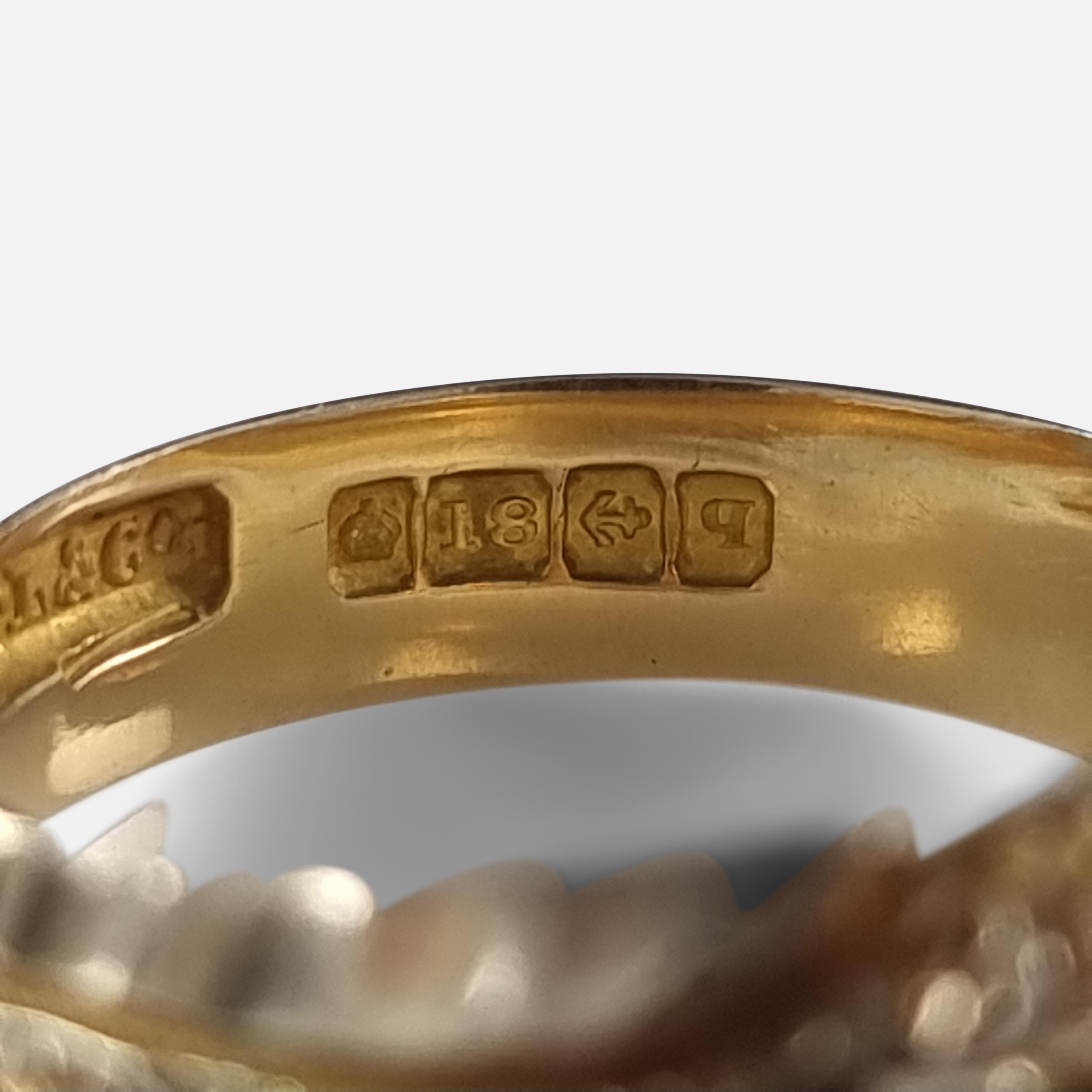 George V. 18 Karat Gold Keeper-Ring, 1915 im Angebot 7