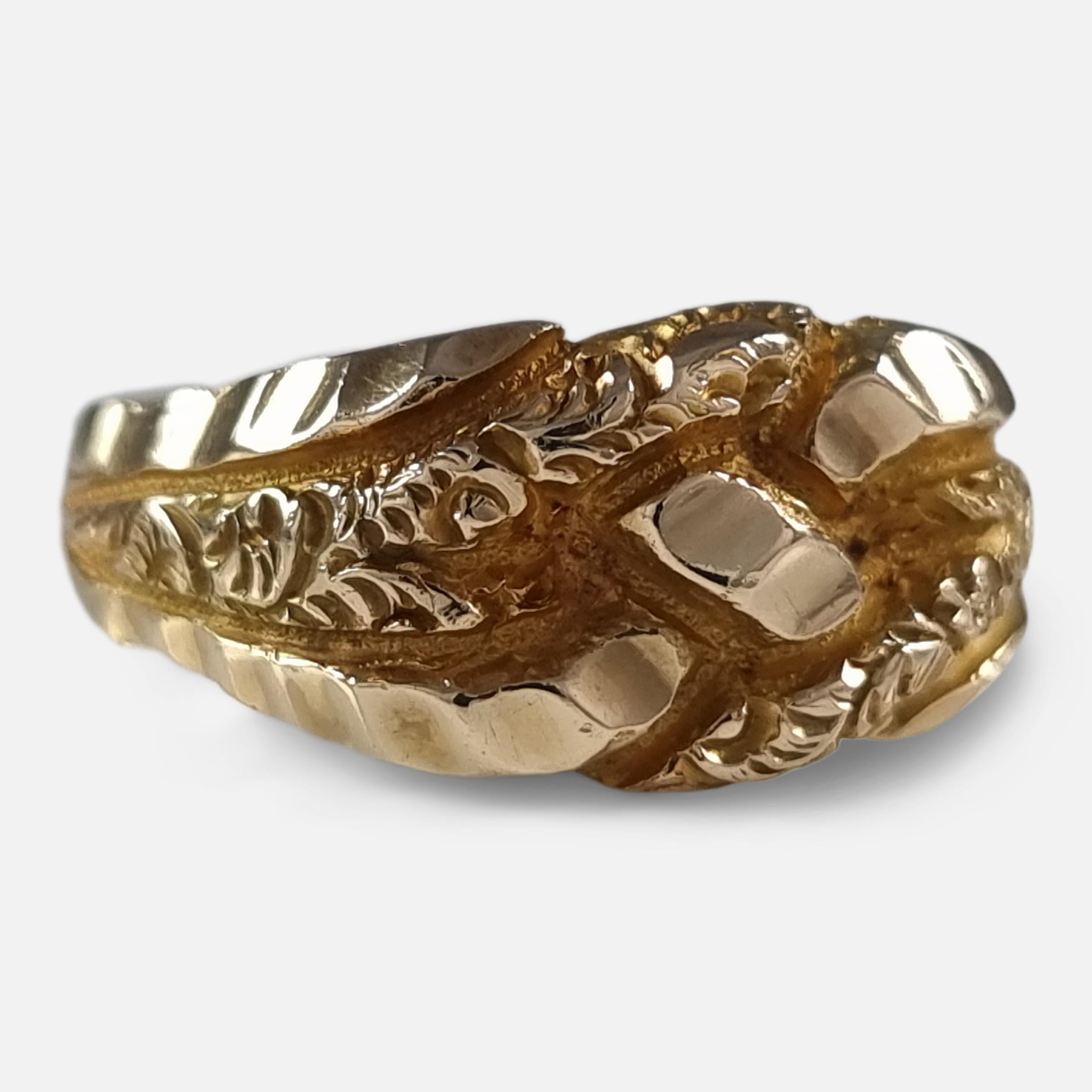 George V. 18 Karat Gold Keeper-Ring, 1915 im Zustand „Gut“ im Angebot in Glasgow, GB