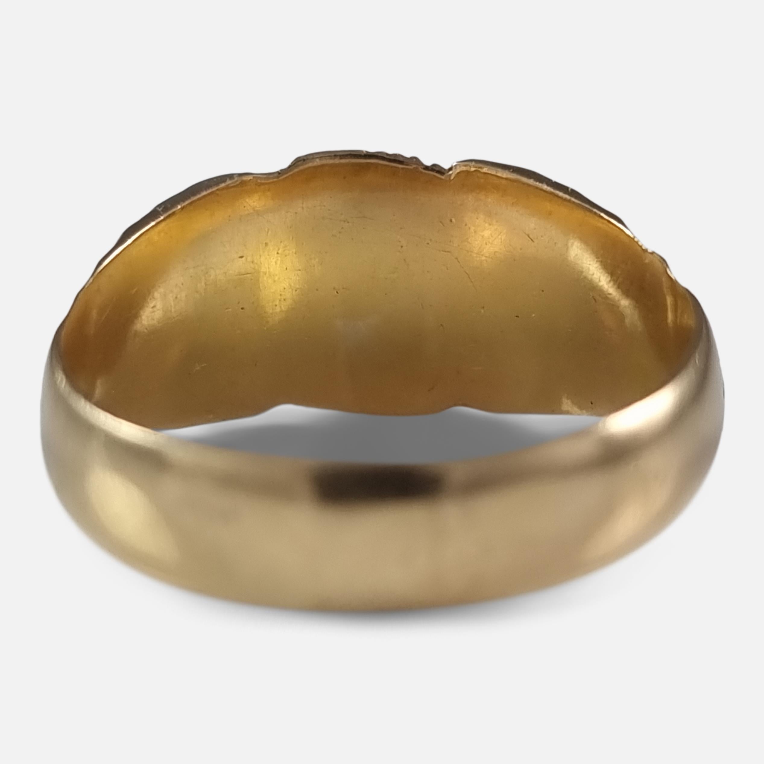 George V. 18 Karat Gold Keeper-Ring, 1915 im Angebot 2