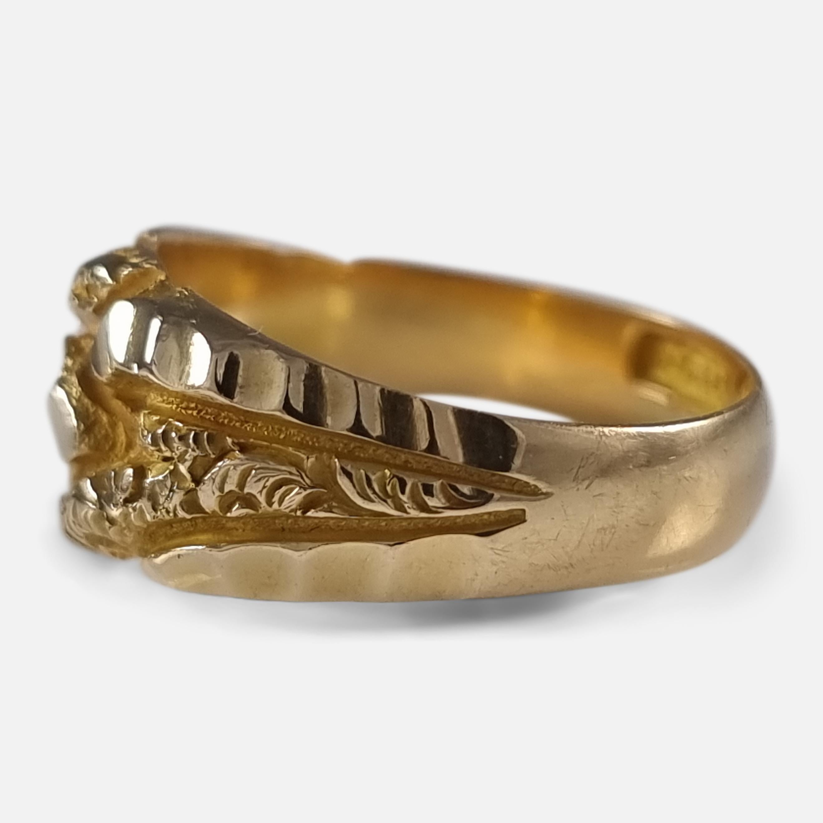 George V. 18 Karat Gold Keeper-Ring, 1915 im Angebot 4