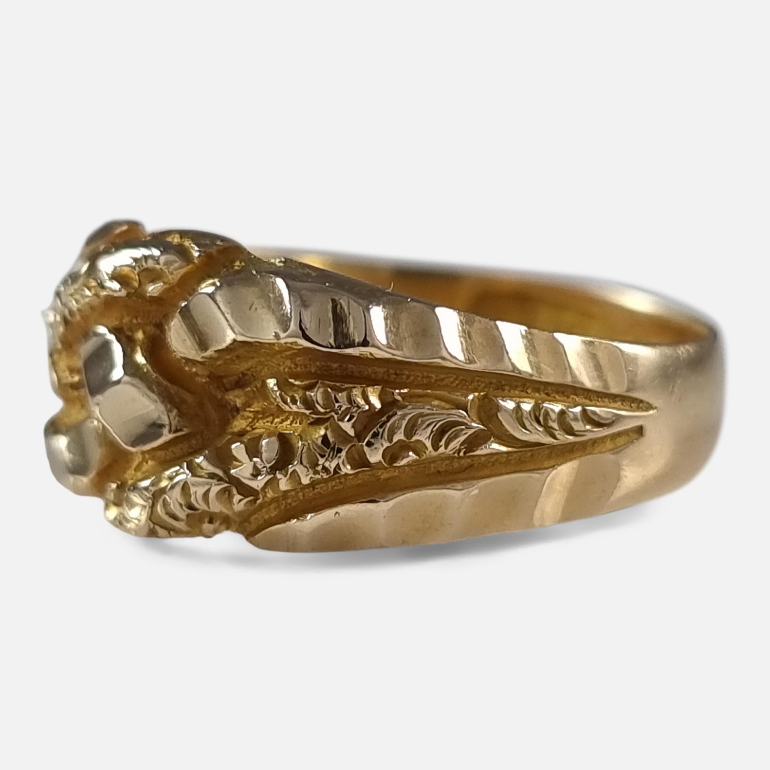 George V. 18 Karat Gold Keeper-Ring, 1915 im Angebot 5