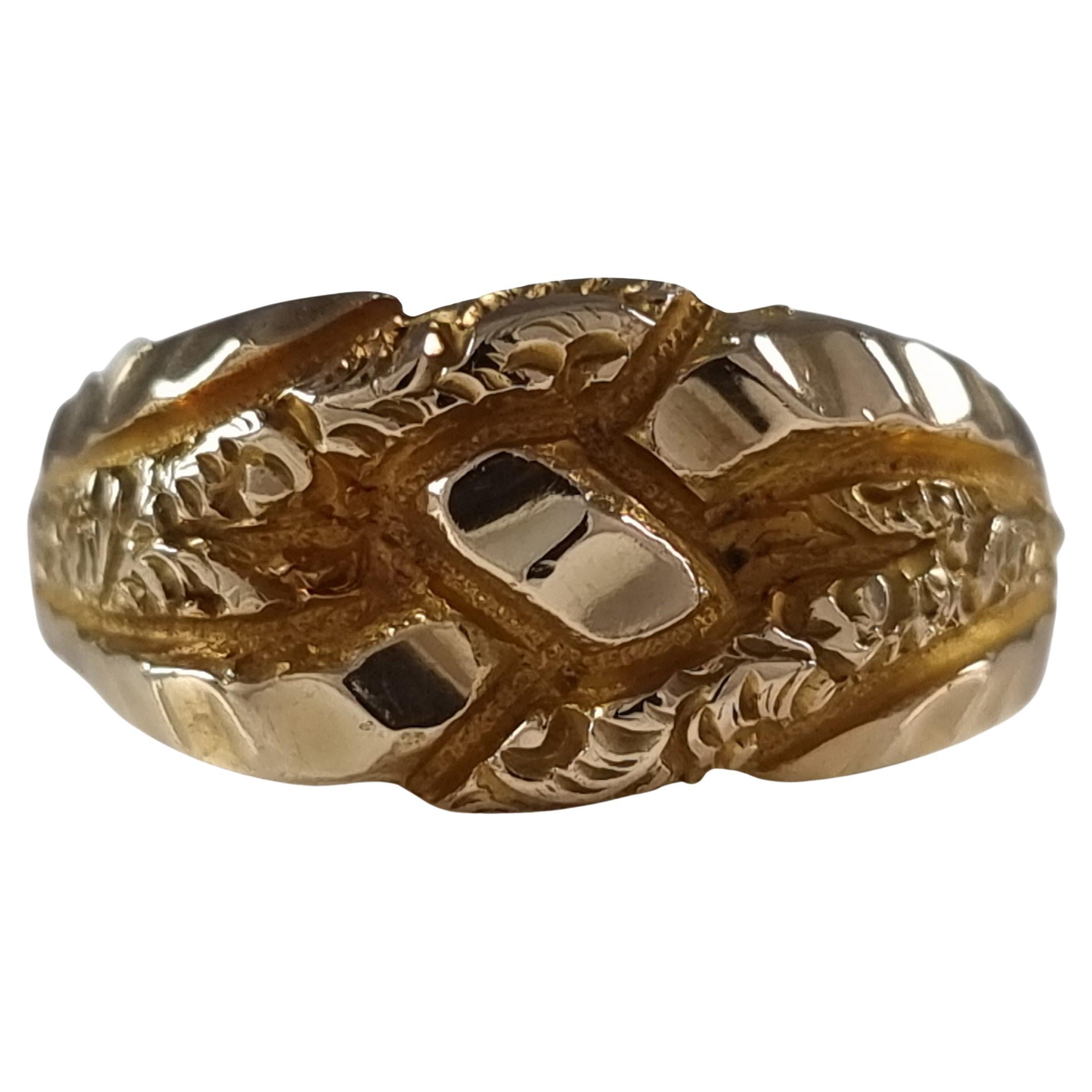 George V. 18 Karat Gold Keeper-Ring, 1915 im Angebot