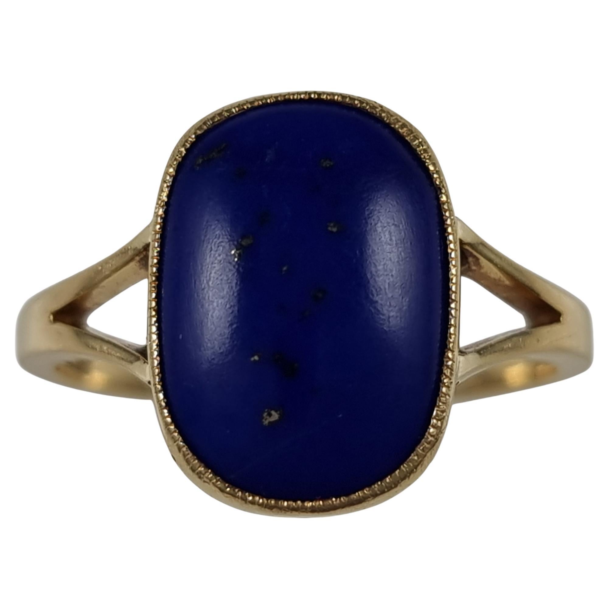 George V 18ct Gold Lapis Lazuli Ring, 1916