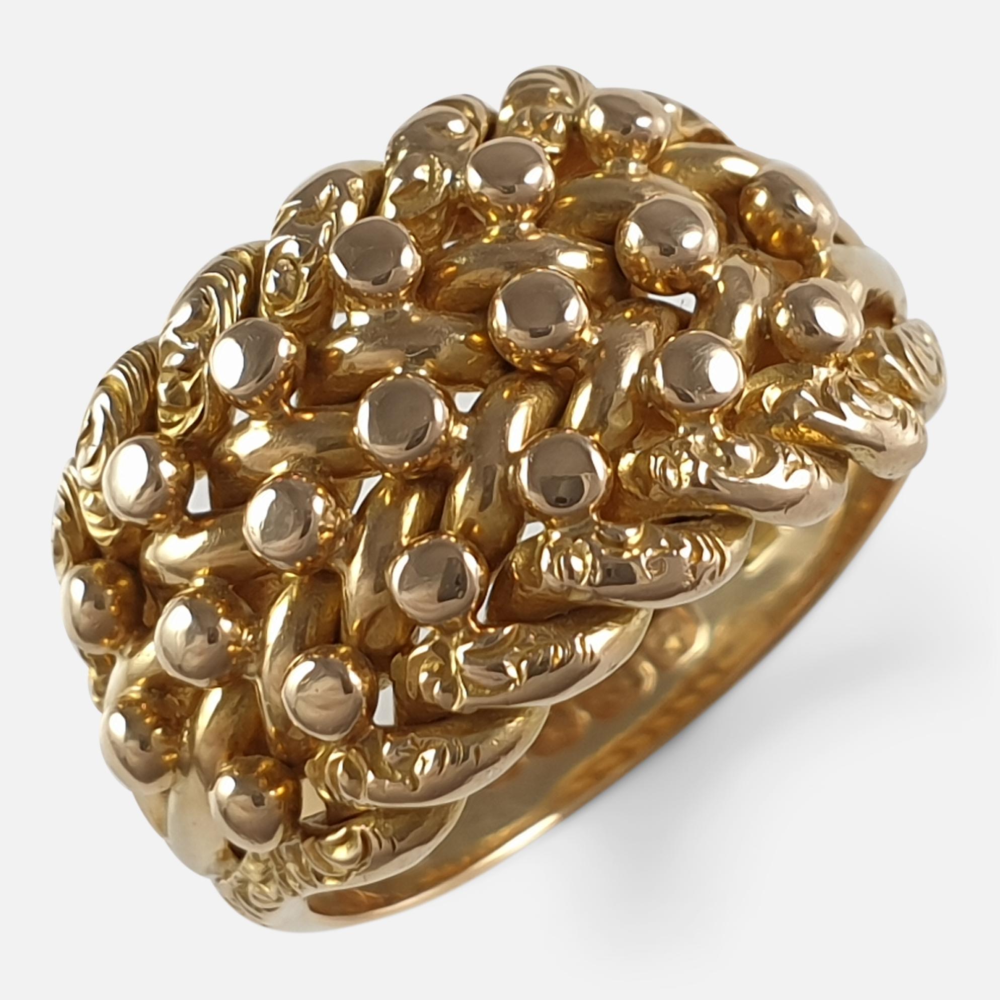 George V 18ct Yellow Gold Keeper Ring, 1913 8