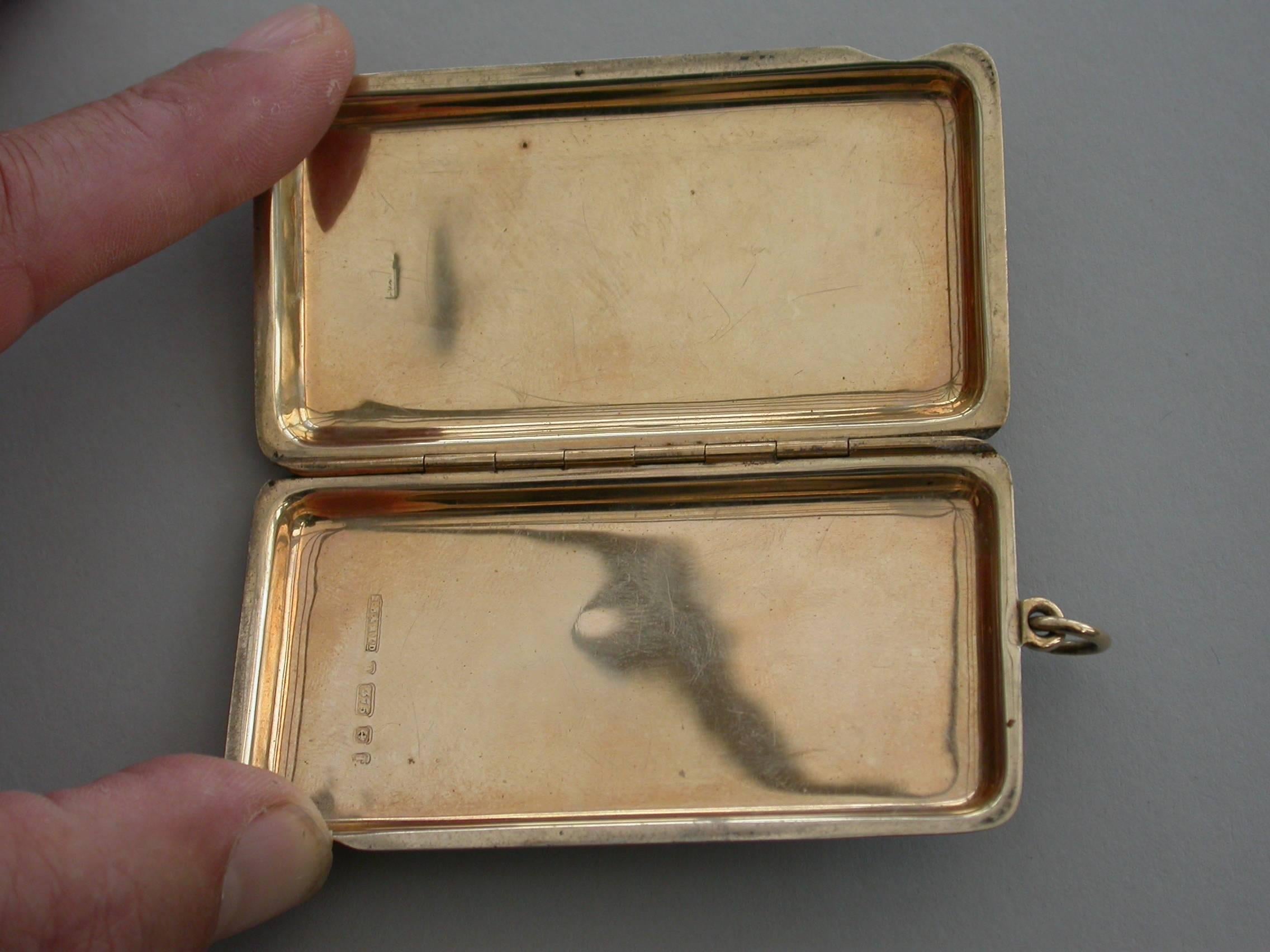 George V 9 Carat Gold and Enamel Calling Card Case 'Kent Interest', circa 1928 4