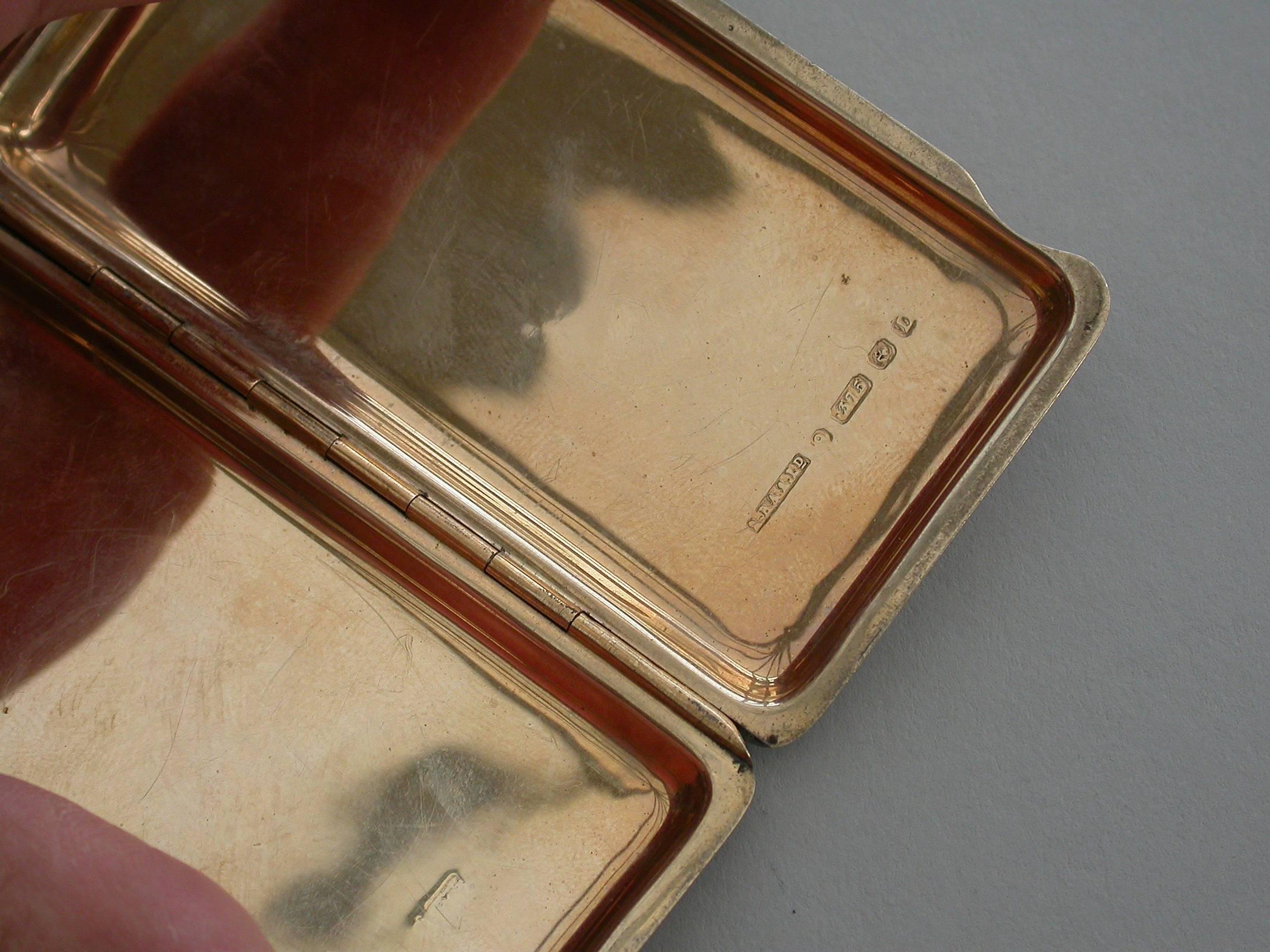 George V 9 Carat Gold and Enamel Calling Card Case 'Kent Interest', circa 1928 5