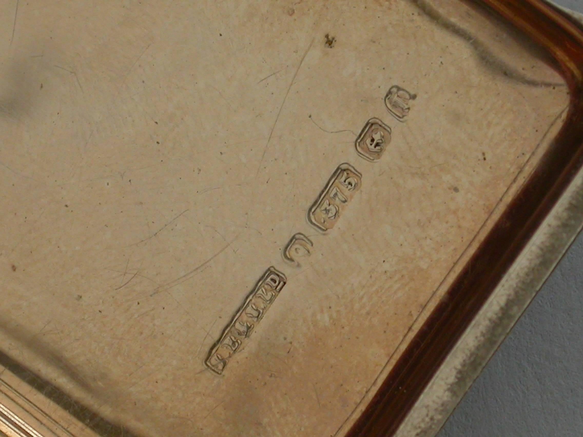 George V 9 Carat Gold and Enamel Calling Card Case 'Kent Interest', circa 1928 6