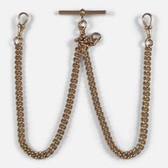 George V 9ct Rose Gold Albert Watch Chain, 1920