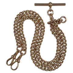George V 9ct Rose Gold Albert Watch Chain, 1920