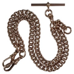 George V 9ct Rose Gold Albert Watch Chain, 1922