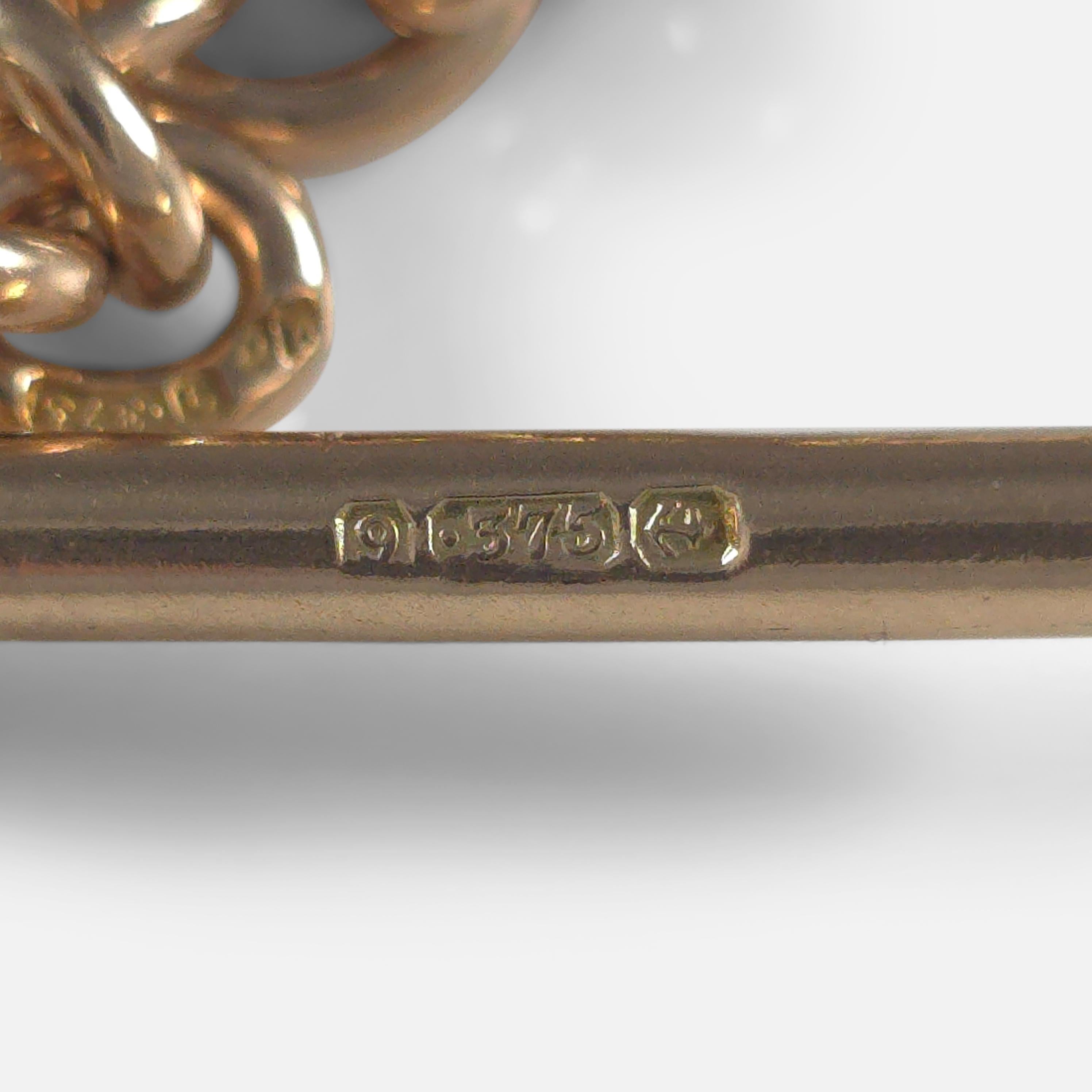 George V 9ct Yellow Gold Double Albert Watch Chain, 1919 For Sale 7