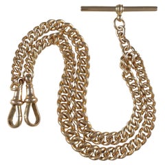 George V 9ct Yellow Gold Double Albert Watch Chain, 1919