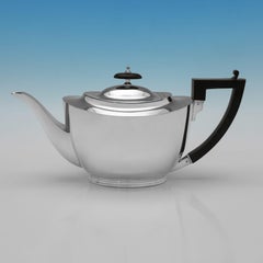 George V Antique Sterling Silver Tea Set by Daniel & Arter, 1918