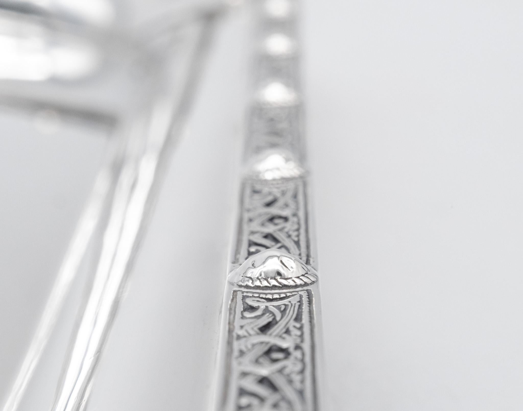 George V Asprey London Sterling Silber Tablett Celtic Arts & Crafts Birmingham 1935 im Angebot 5