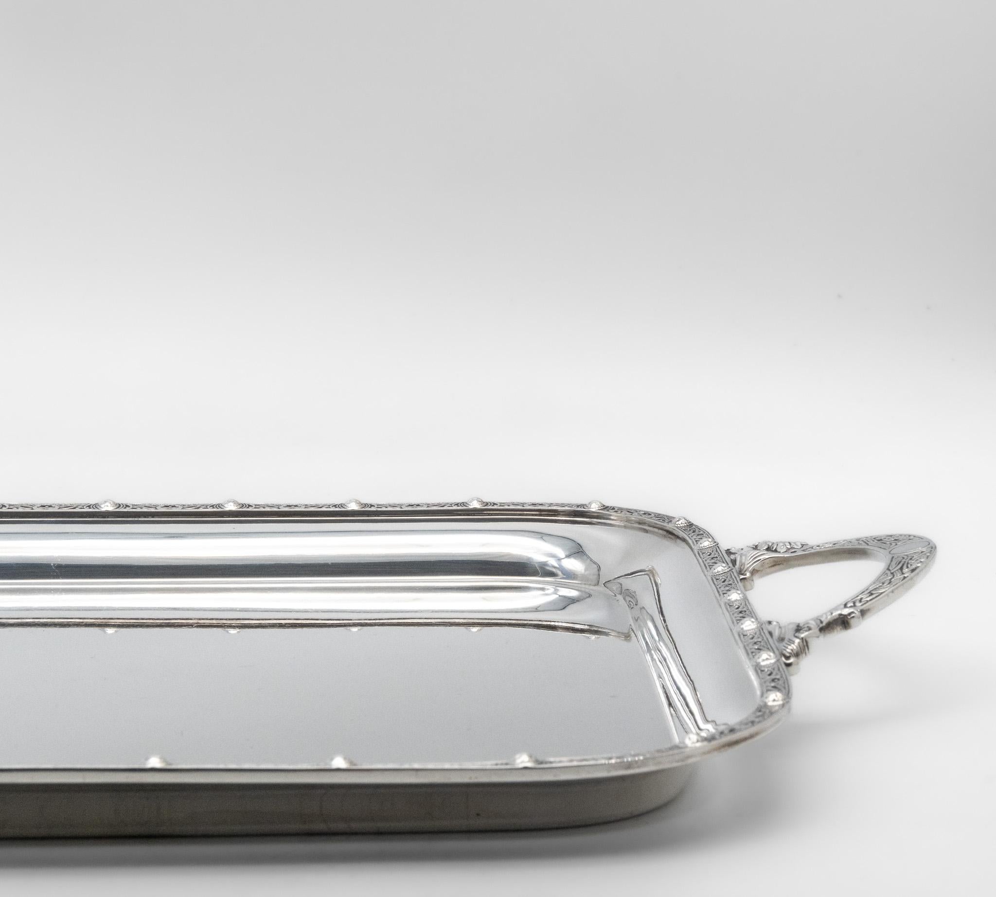 George V Asprey London Sterling Silber Tablett Celtic Arts & Crafts Birmingham 1935 im Zustand „Gut“ im Angebot in Norwich, GB