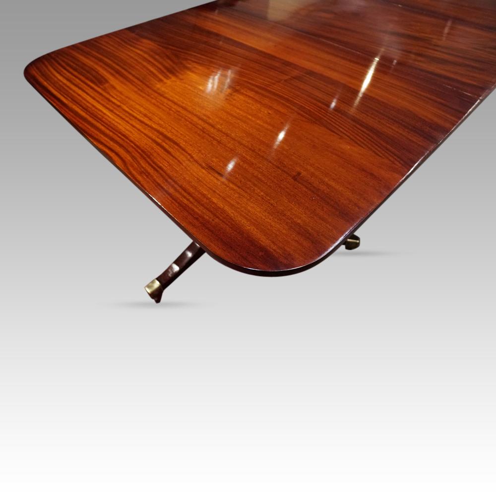 George V mahogany 3 pedestal dining table 1