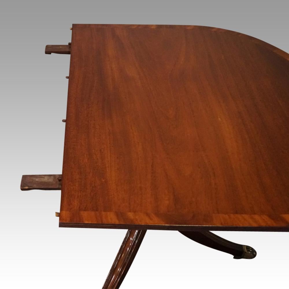 George V Mahogany Pedestal Dining Table 5