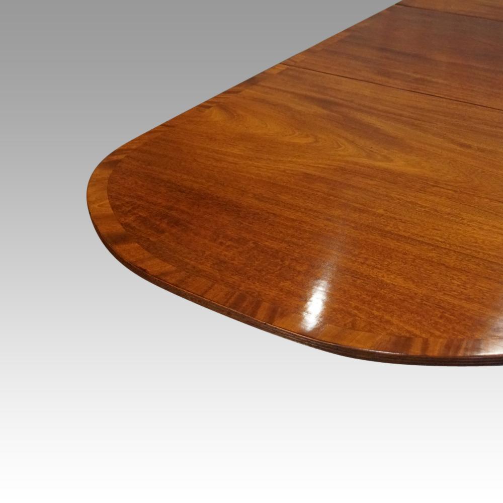 George V Mahogany Pedestal Dining Table 7