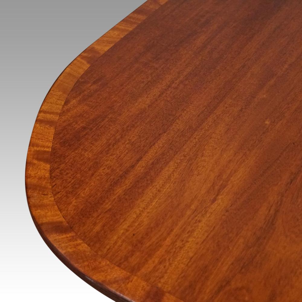 George V mahogany pedestal dining table
This George V mahogany pedestal dining table was made circa 1930.
In the classic Georgian style using the most elegant design of that period the cabinetmakers would have crafted this for a high-end retail