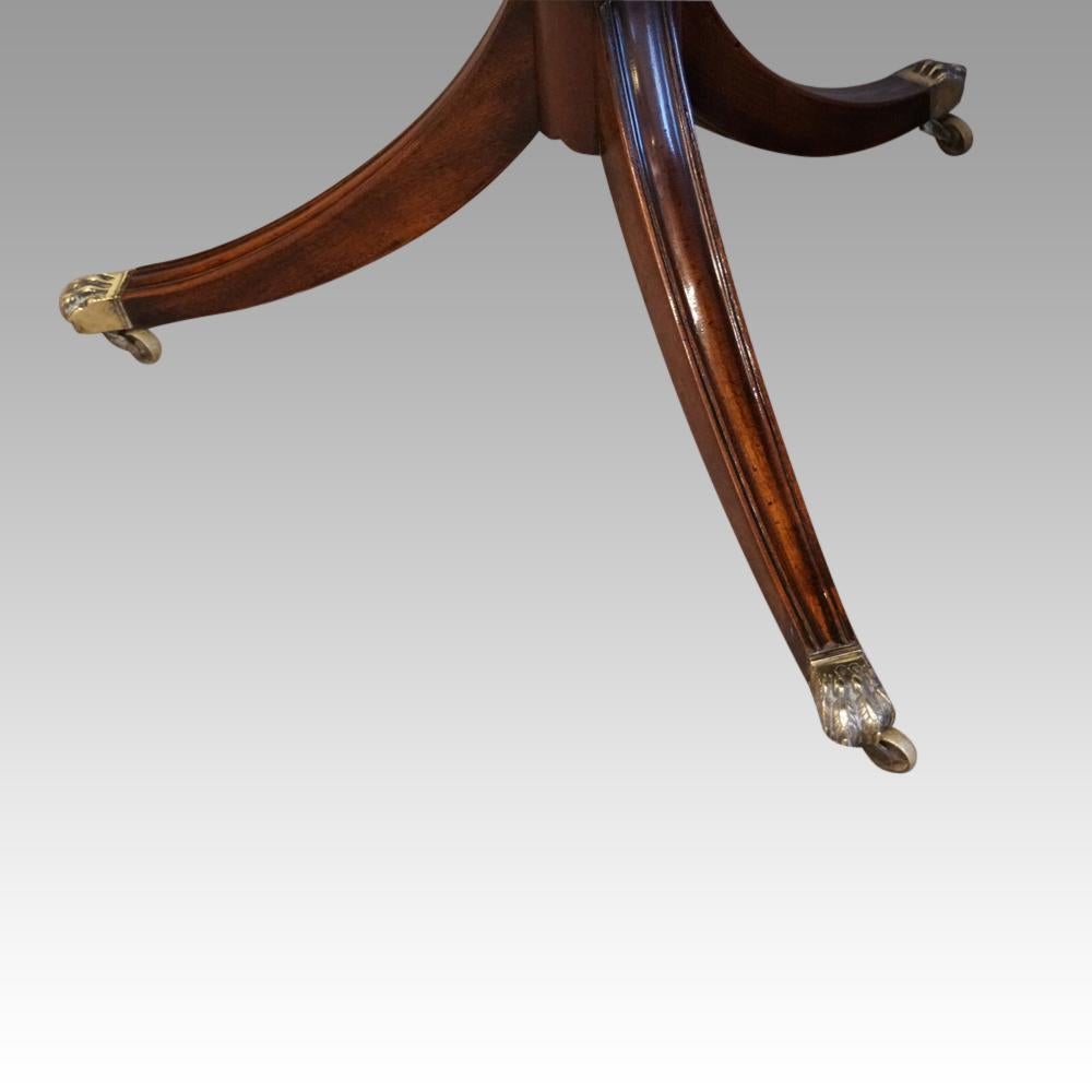Regency George V Mahogany Pedestal Dining Table