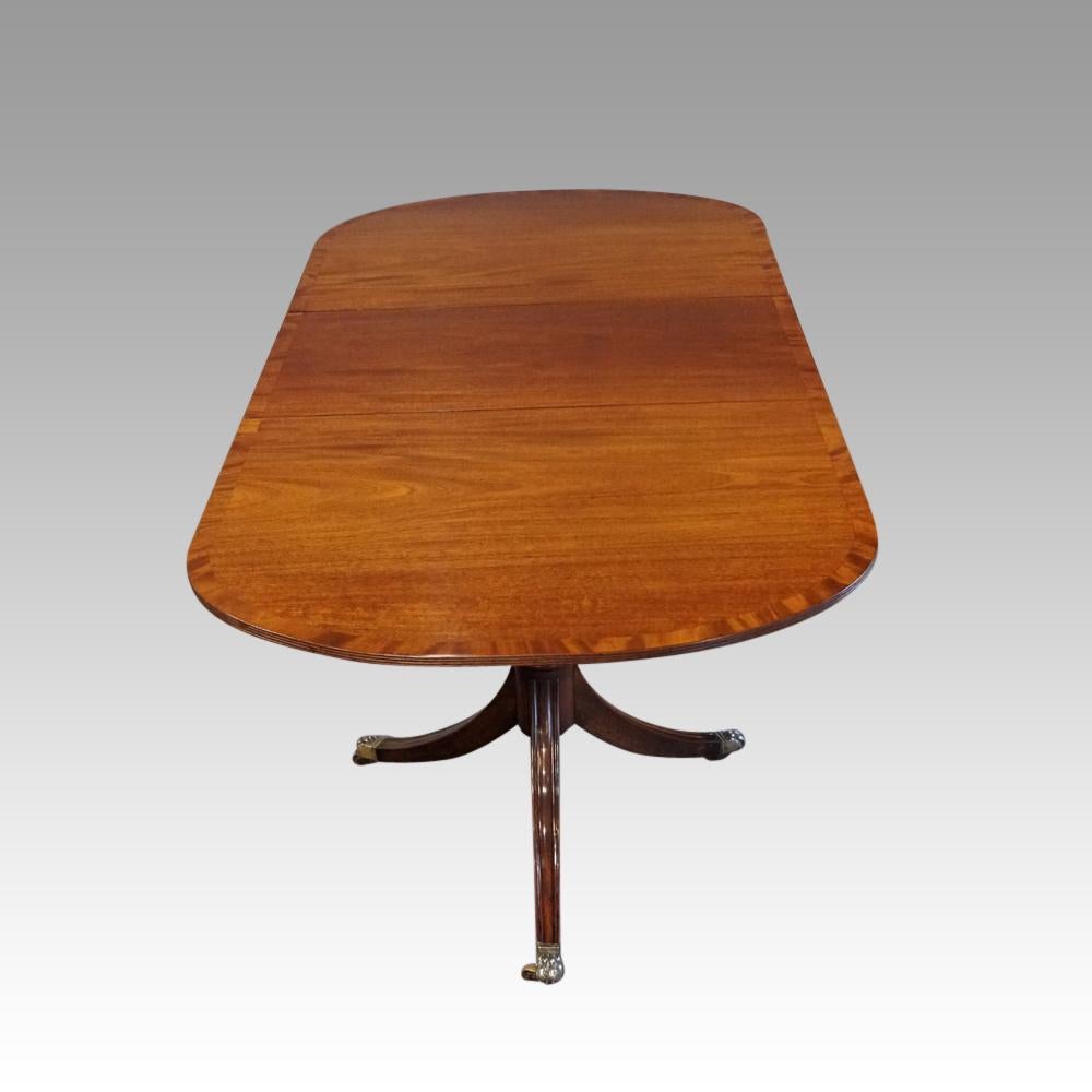George V Mahogany Pedestal Dining Table 1