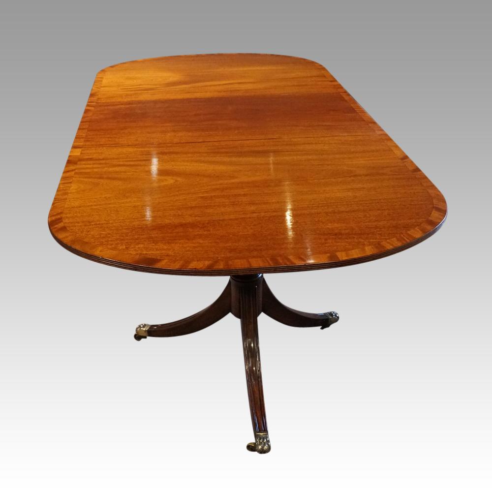 George V Mahogany Pedestal Dining Table 2