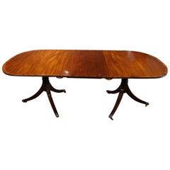 George V Mahogany Pedestal Dining Table