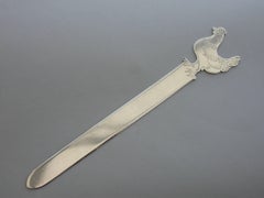 George V Novelty Silver Chicken Letter Opener 'Benjamin Rabier', Chester, 1912