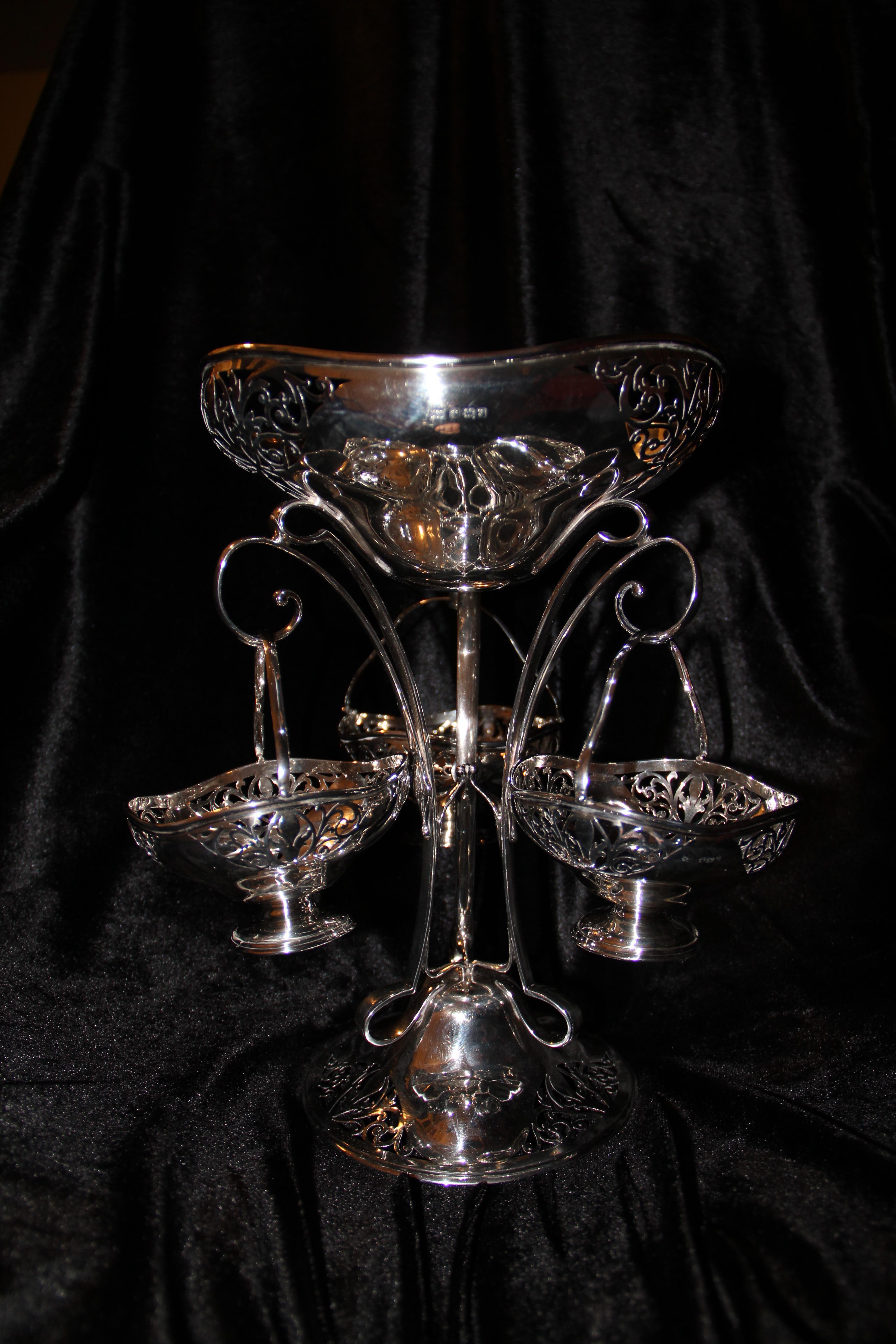 George V Silver Center-Table by Mappin & Webb For Sale 5