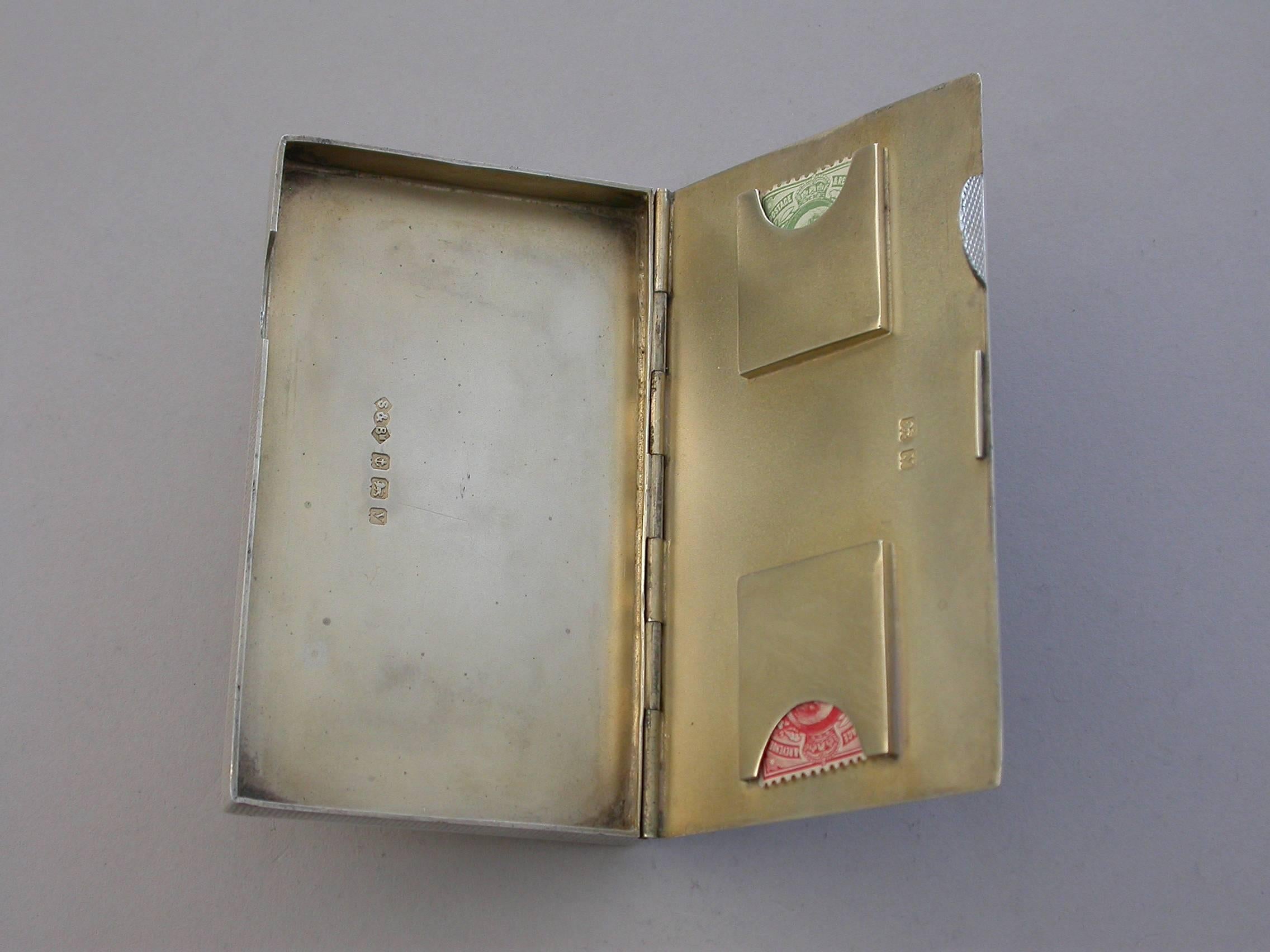 George v Silver Combined Card and Stamp Case by Smith & Bartlam, 1923 7
