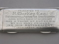 George V Silver Sprung Slide Action Sovereign Case "Scottish Railway Interest"