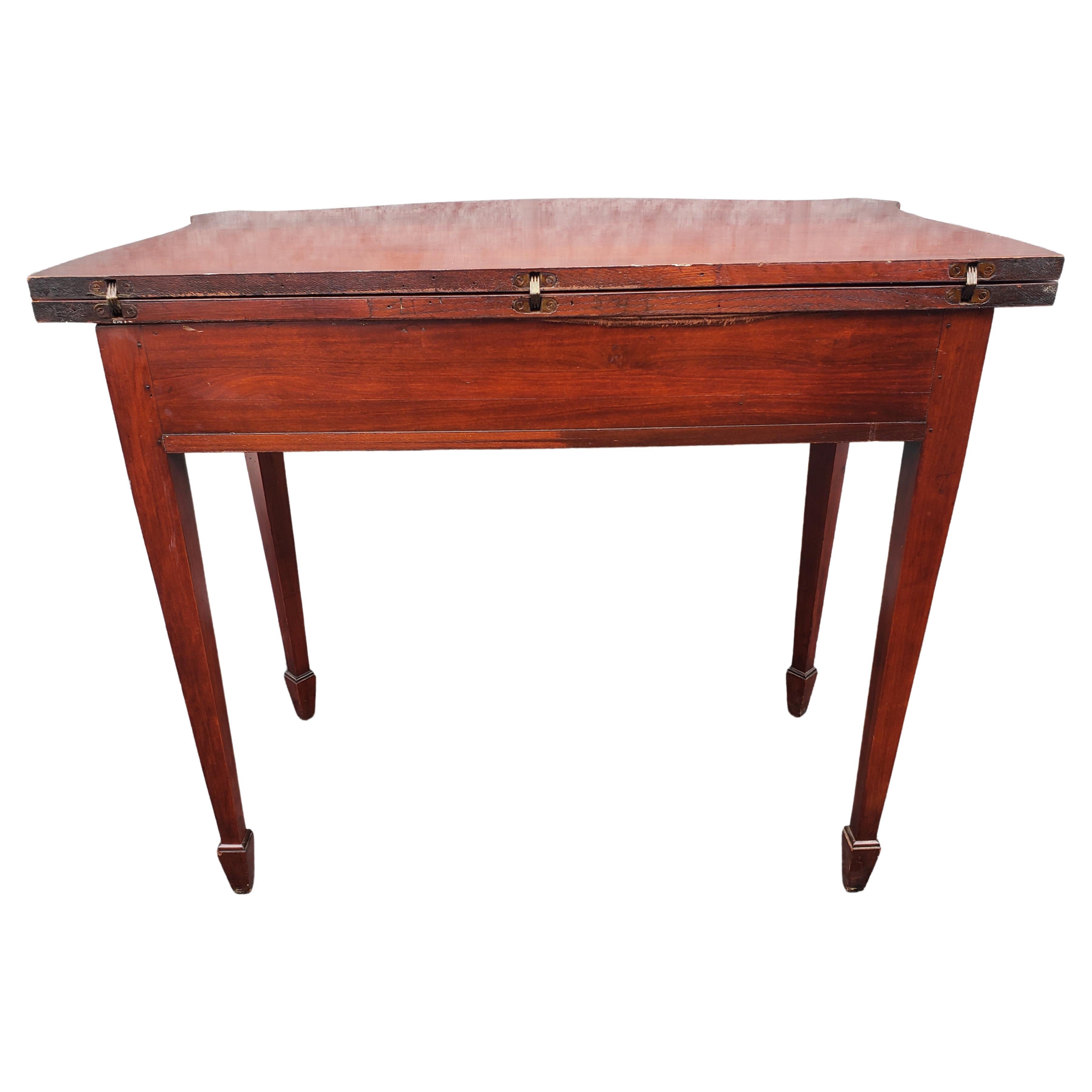 George v Solid Mahogany Console Game Table, circa 1920s For Sale 4