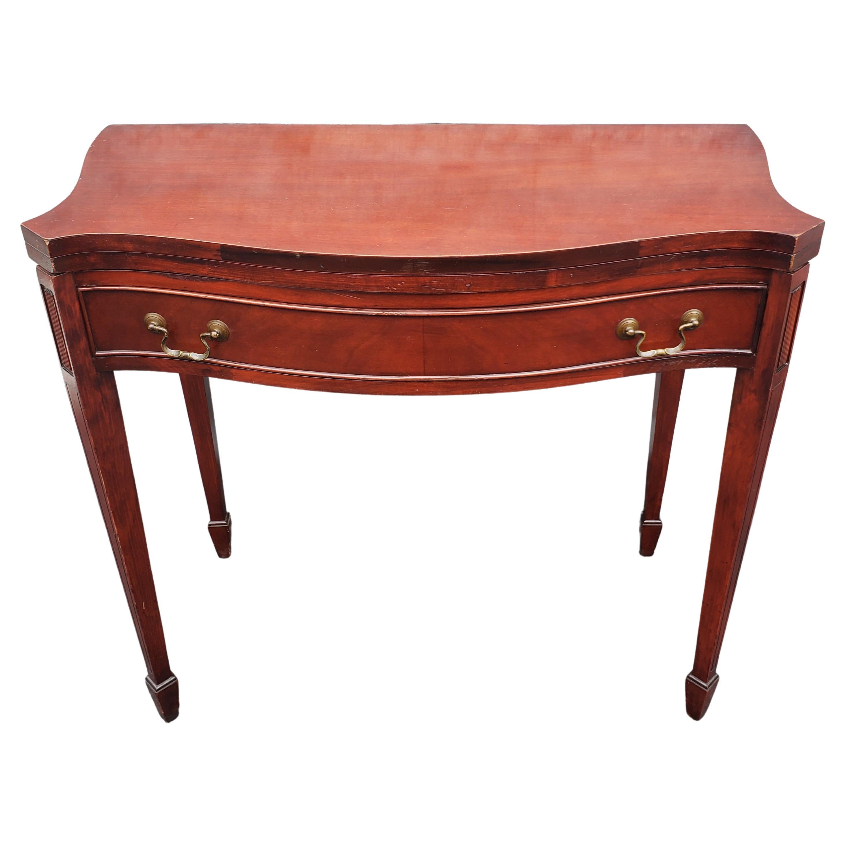 George v Solid Mahogany Console Game Table, circa 1920s