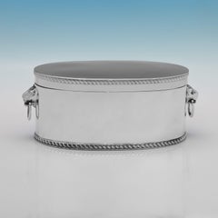 Biscottiera in argento sterling George V - Londra 1912 di Horace Woodward & Co.