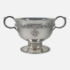 George V Sterling Silver Celtic Revival Bowl, Edward & Sons, 1915